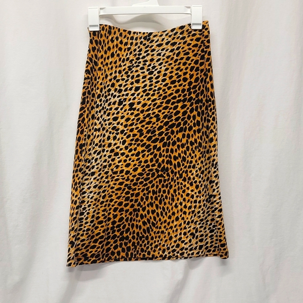 Slinky body con Pinup leopard skirt